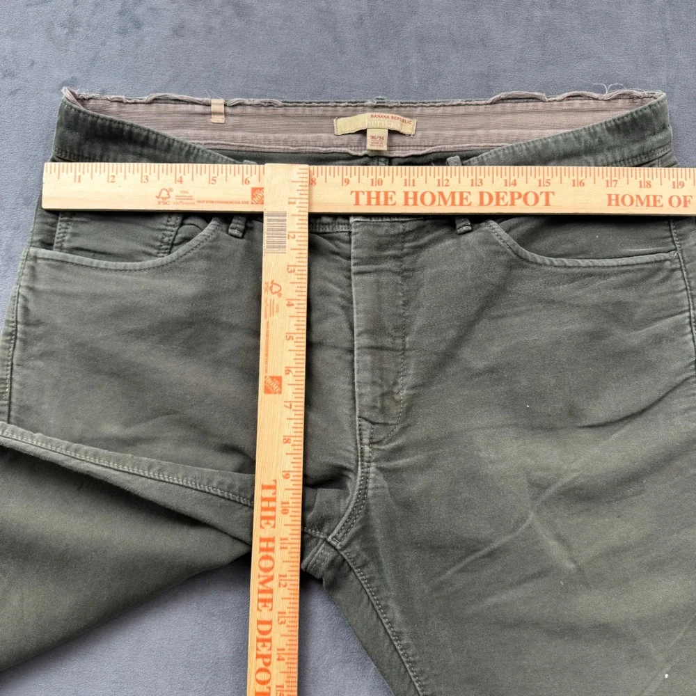 Banana Republic Heritage Corduroy Pants Mens 36x34 Olive Green Slim Fit Trousers